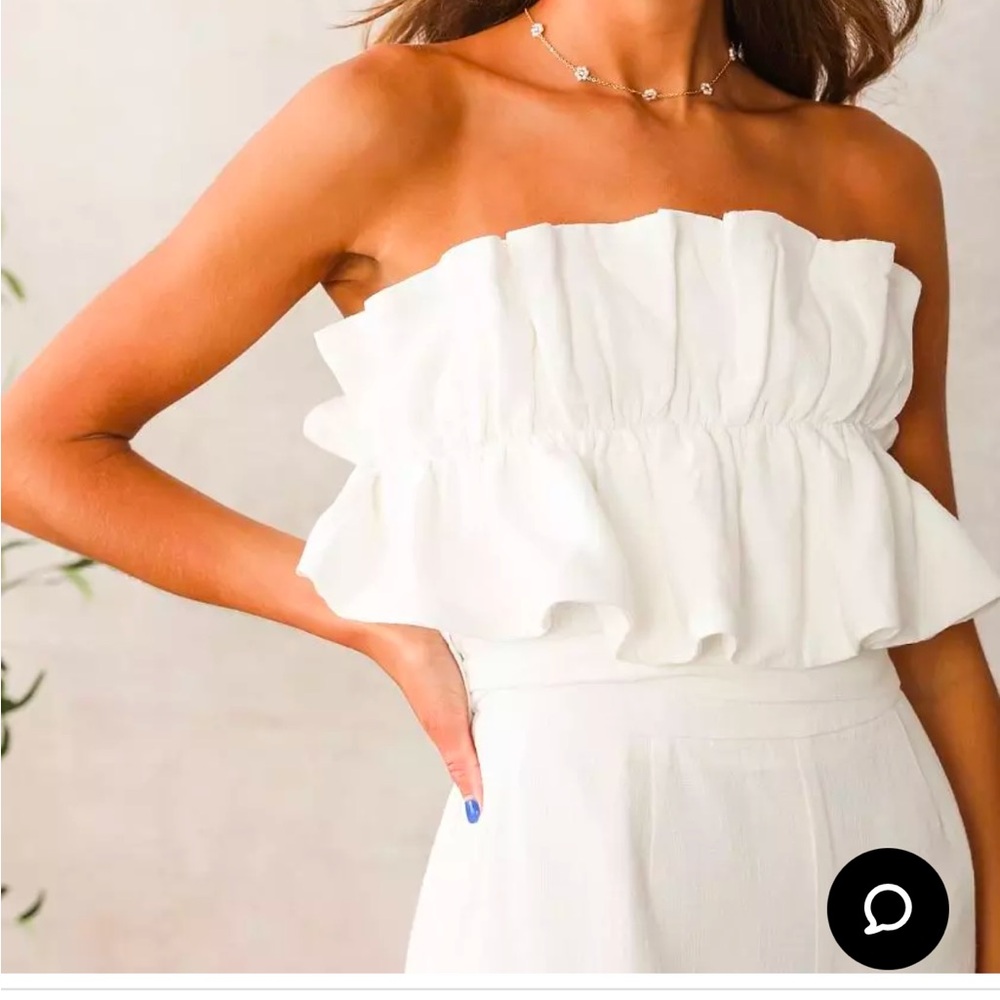 Strapless Ruffled Romper - Picture 3 of 4